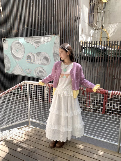 Bear Heart Lace Long-Sleeve T-Shirt【s0000014170】