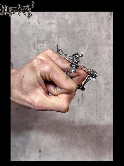 Punk Mechanical Joint Adjustable Ring【s0000018881】