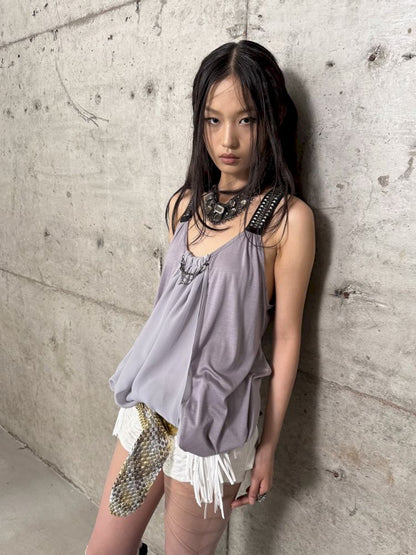 Loose A-line Y-shaped Doll Tank Top【s0000012711】