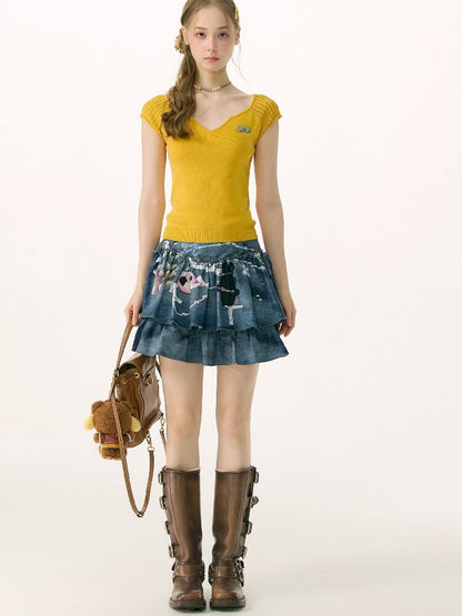 Misty Tone Slim Sweet Cool Skirt【s0000016840】