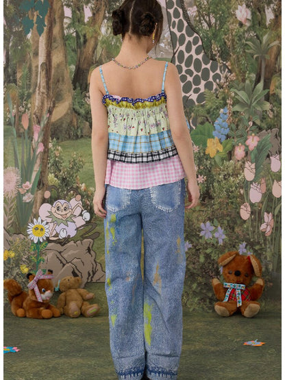 Plaid Bow Camisole Tank Skirt【s0000017118】