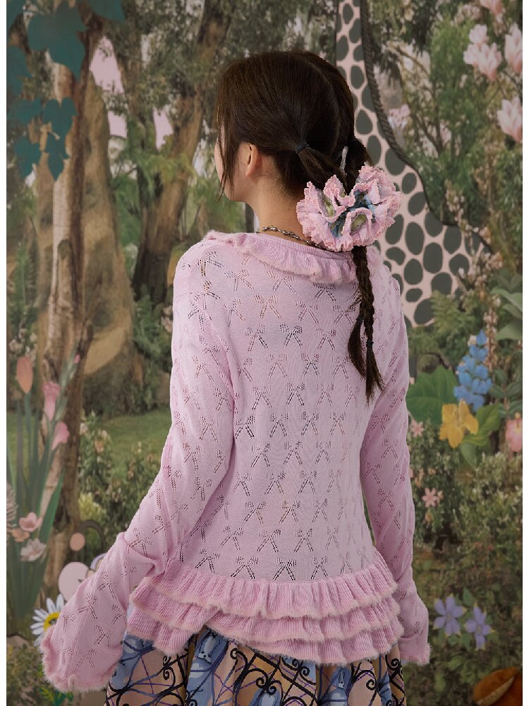 Two Color Lace Pile Scrunchies【s0000016709】