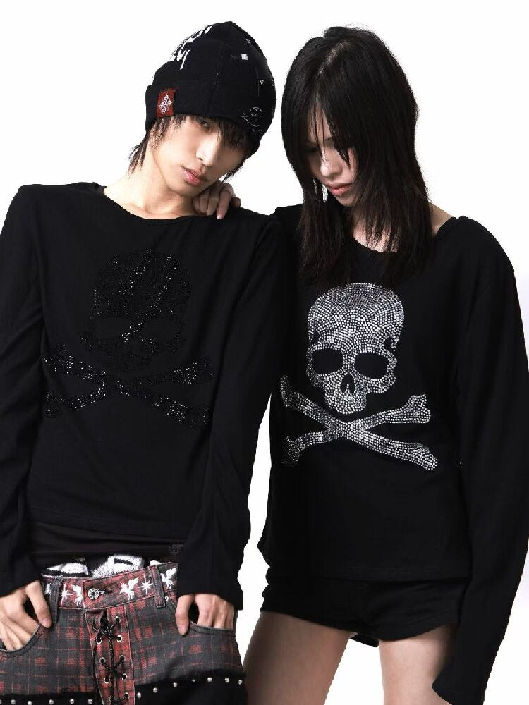 Skull Diamond Long Sleeve Shirt【s0000018200】