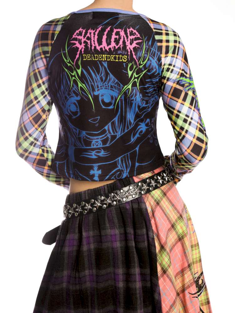 Sweet Cool Y2K Subculture Print Short Top【s0000014907】