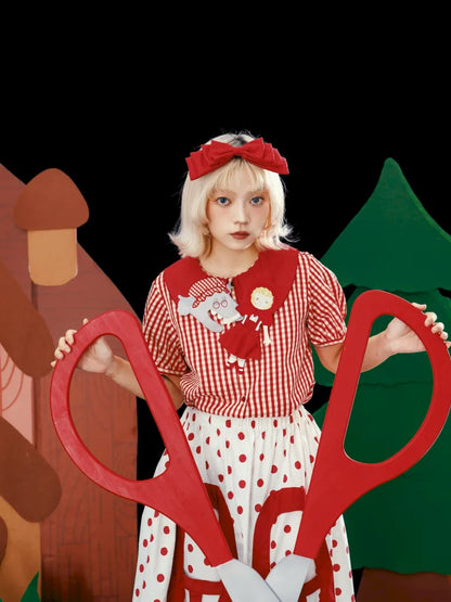 3D Pocket Polka Dot Skirt【s0000013935】