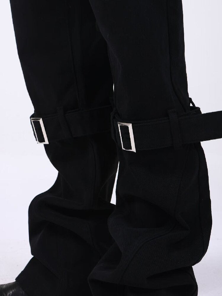 Washed Denim Metal Zip Stacking Jeans【s0000018189】