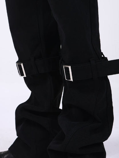 Washed Denim Metal Zip Stacking Jeans【s0000018189】