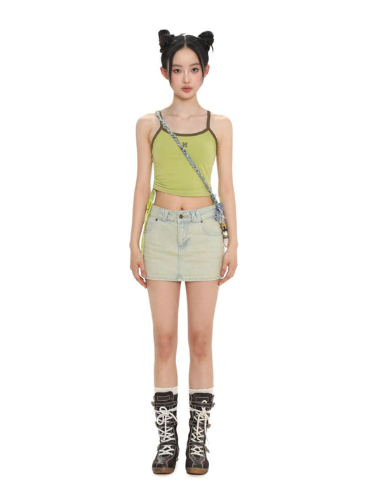 Halter Undershirt Slim Slim Sleeveless Tops【s0000008647】