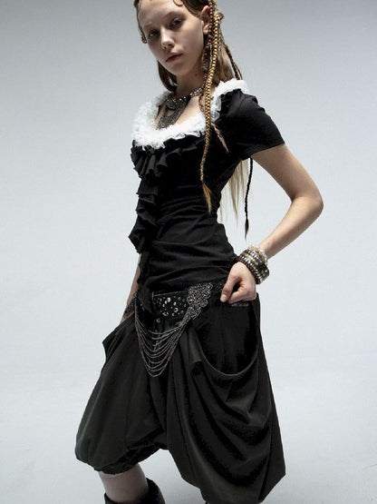 Haren Lantern Five Points Skirt Pants【s0000012209】