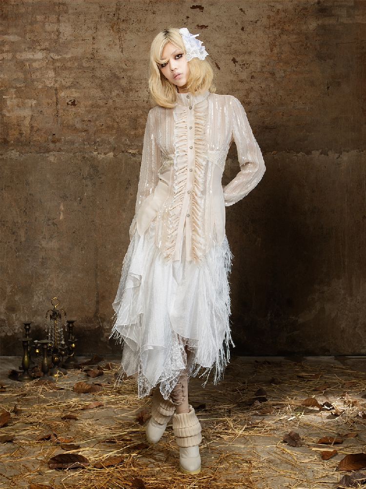 Romantic Palace Midi Skirt【s0000018377】
