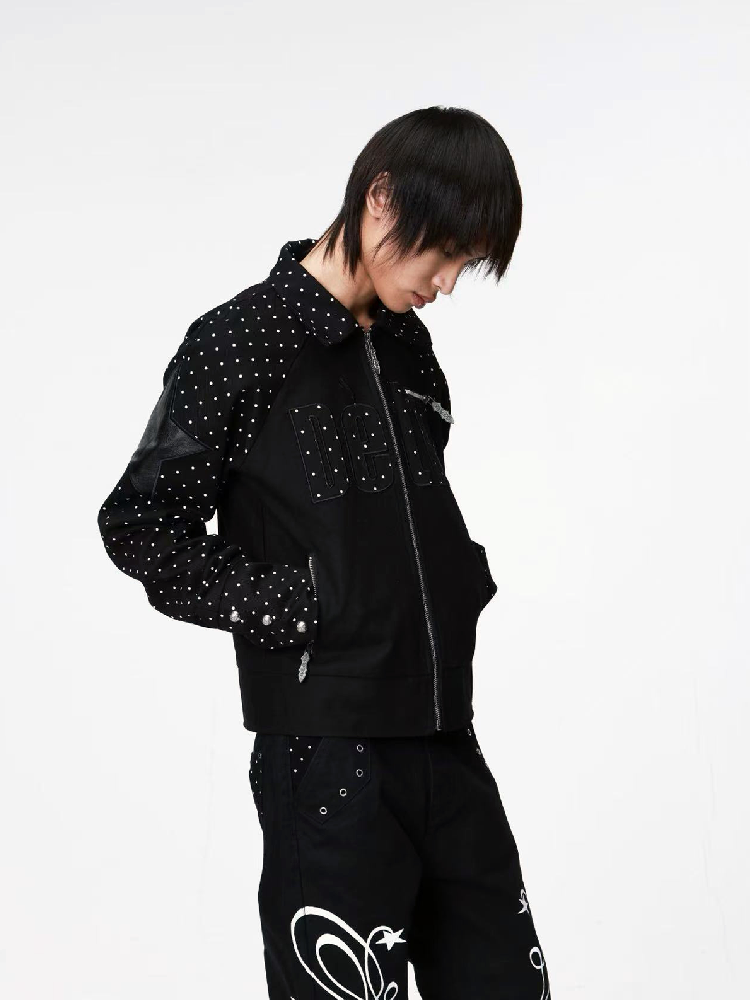 Retro Polka Dot Applique Jacket【s0000018208】