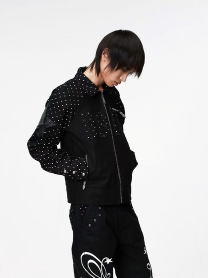 Retro Polka Dot Applique Jacket【s0000018208】