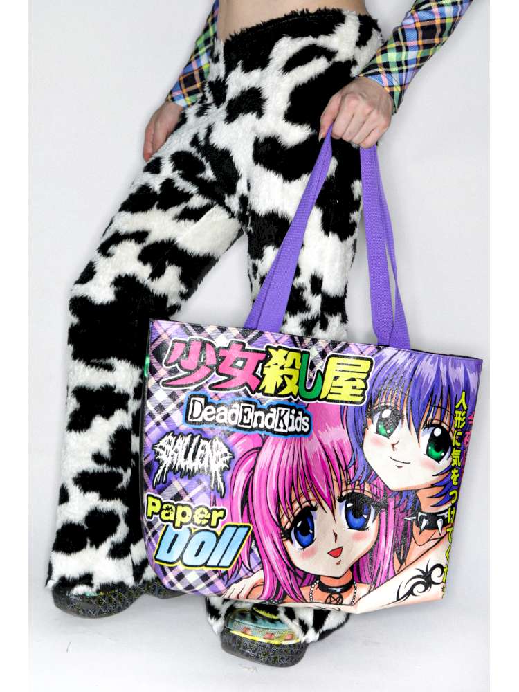 Two-Dimensional Y2K Dupont Paper Tote Bag【s0000014914