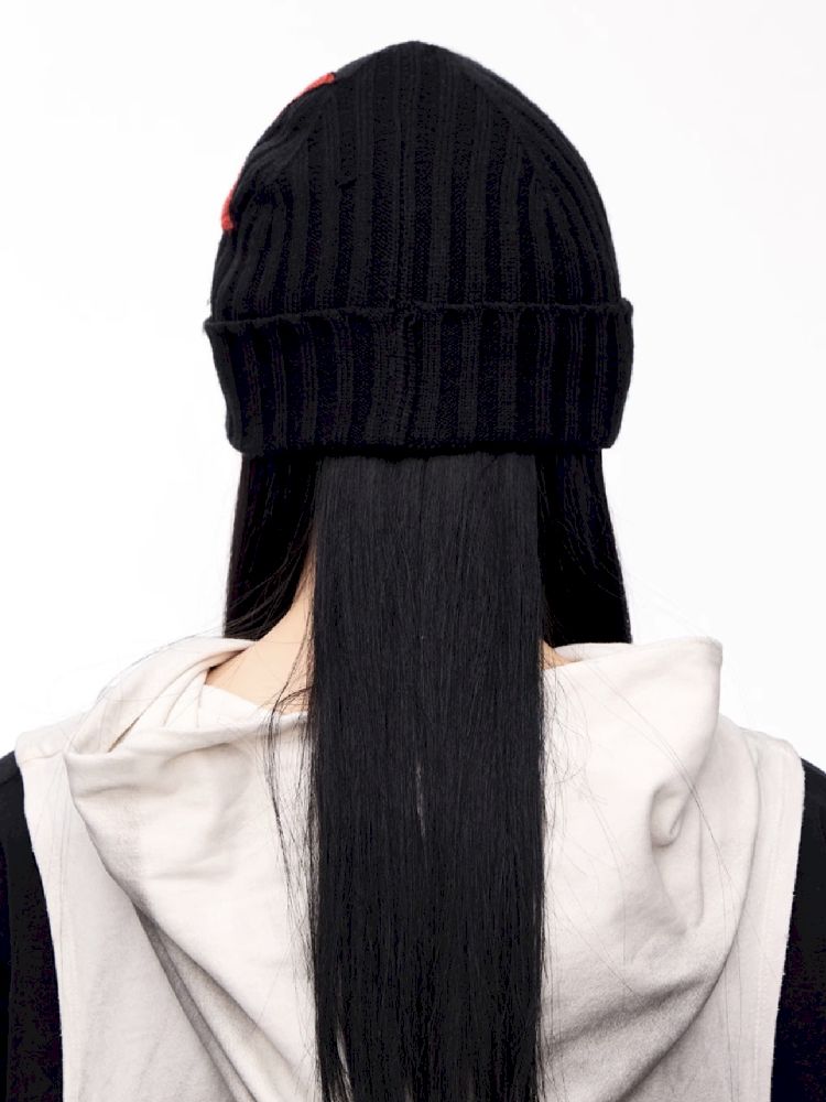 자수 따뜻한 니트 모자 [S0000011360]