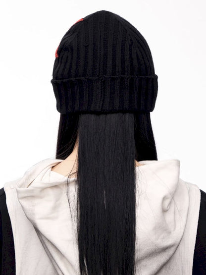 자수 따뜻한 니트 모자 [S0000011360]