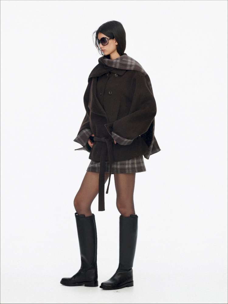 Wool Double Breasted Jacket Set【s0000015061】