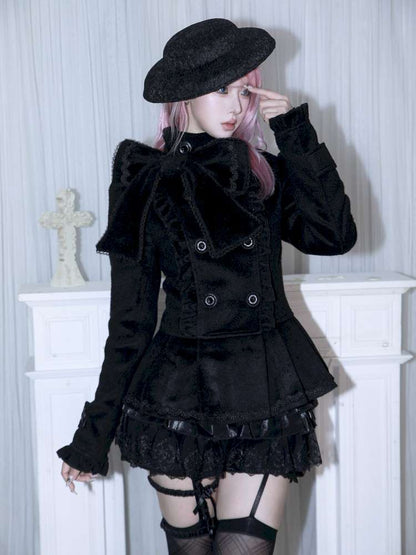Detachable Big Bow Woolen Coat【s0000014682】