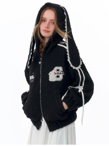 Hooded Rabbit Ears Short Jacket【s0000011500】