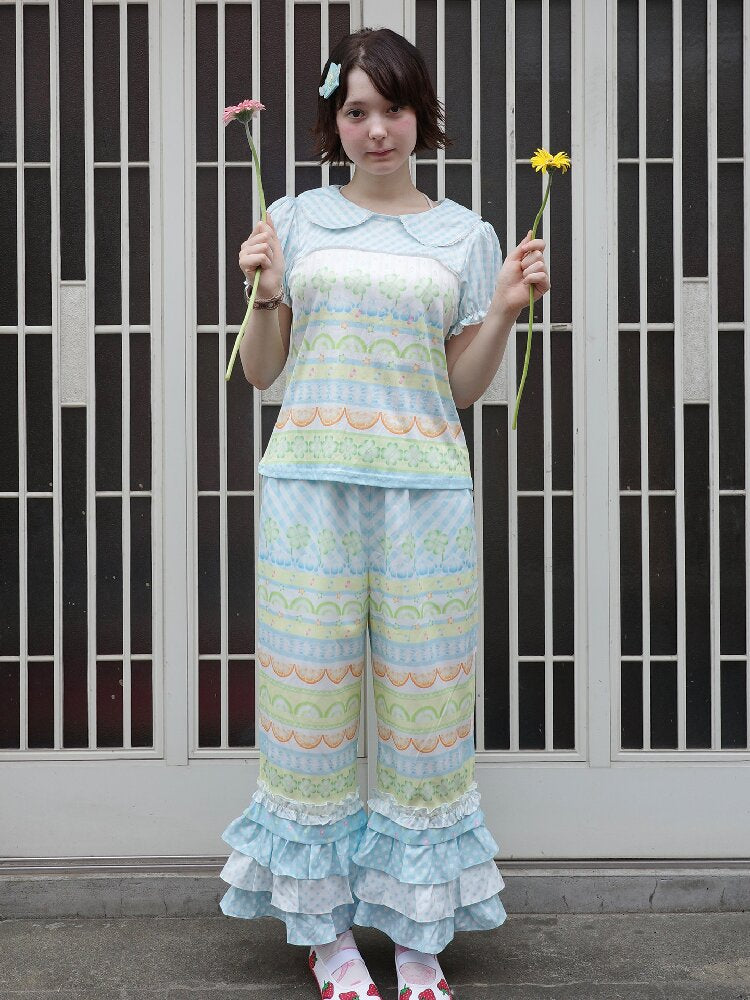 Fruit Plaid Casual Versatile Pants【s0000017766】