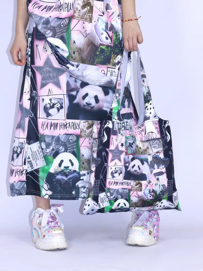 Panda Tote Bag Canvas Shoulder Bag【s0000013975】