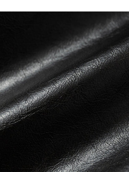 Fake Two Pieces Leather Trousers【s0000015542】