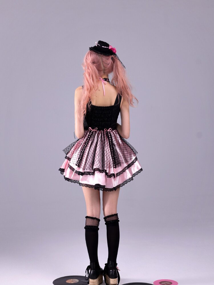 Baroque Relief Black Puffy Skirt Jsk【s0000016223】