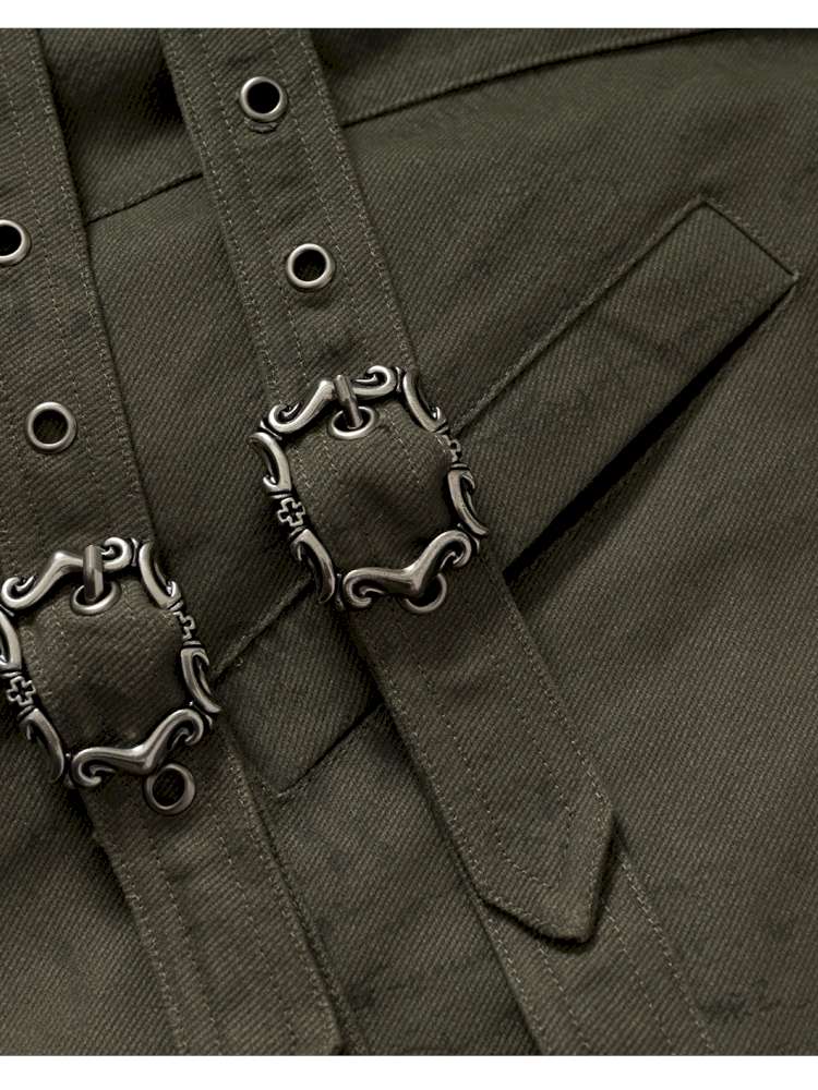 Mid-Length Fleece-Lined Cotton Jacket【s0000014475】