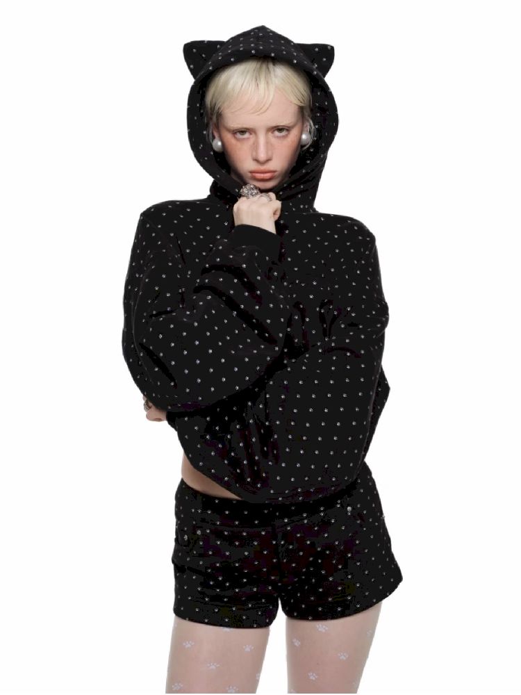 Cat Claw Polka Dot Printed Pants【s0000011586】