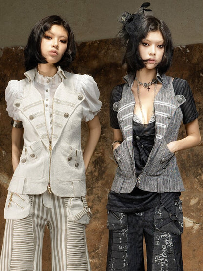 Sleeveless Halterneck Vest Shirt Top【s0000016885】