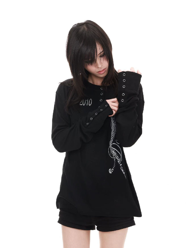 Black Panther Sheer Henry Shirt【s0000018209】