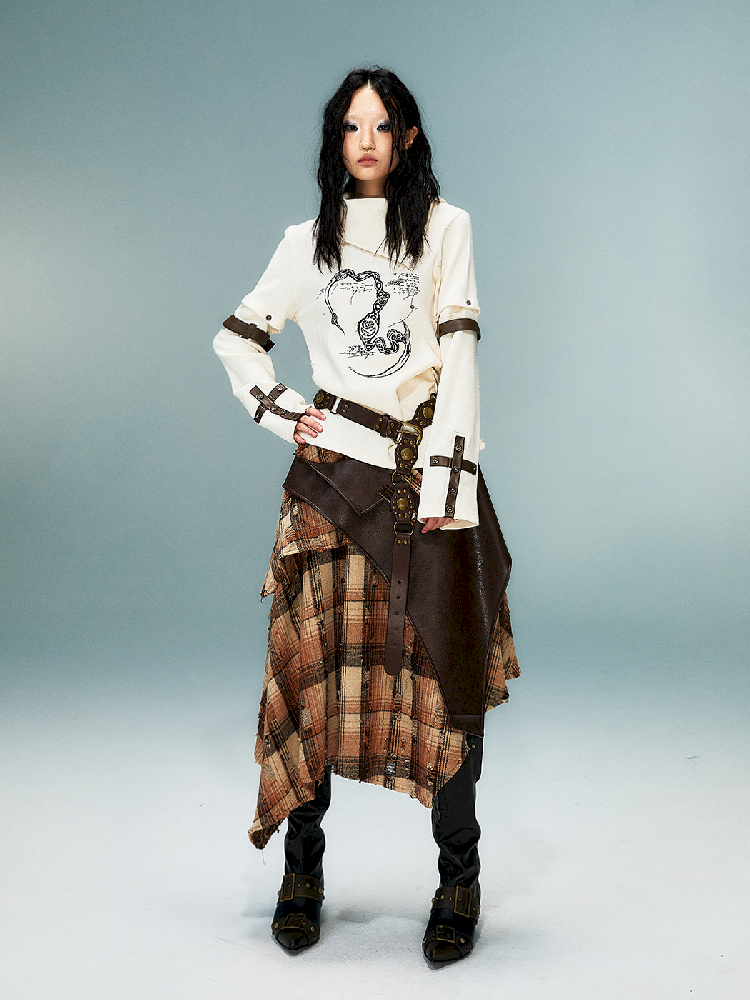 탈착식 긴 슬리브 니트 탑 [S0000011482]