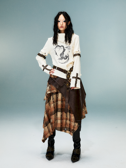 탈착식 긴 슬리브 니트 탑 [S0000011482]