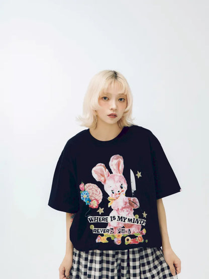 Whimsical Bear Mini-Figure Punk T-Shirt【s0000013930】