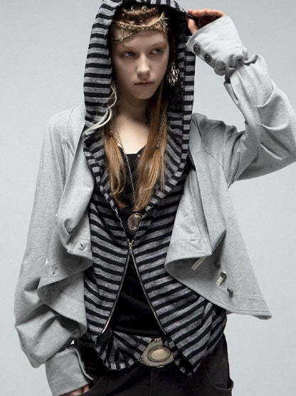 Lapel Sailor Pirate Style Sweatshirt Jacket【s0000011839】