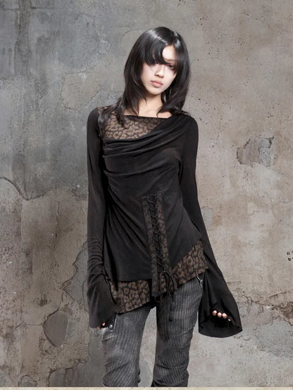 Fake Two-Piece Crew Neck Knit Blouse【s0000014129】