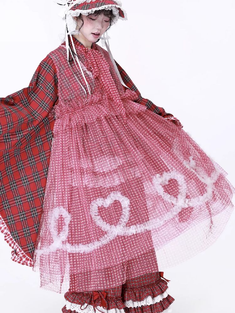 Retro Mesh Hooded Dress【s0000012194】