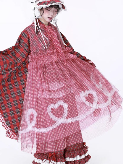 Retro Mesh Hooded Dress【s0000012194】