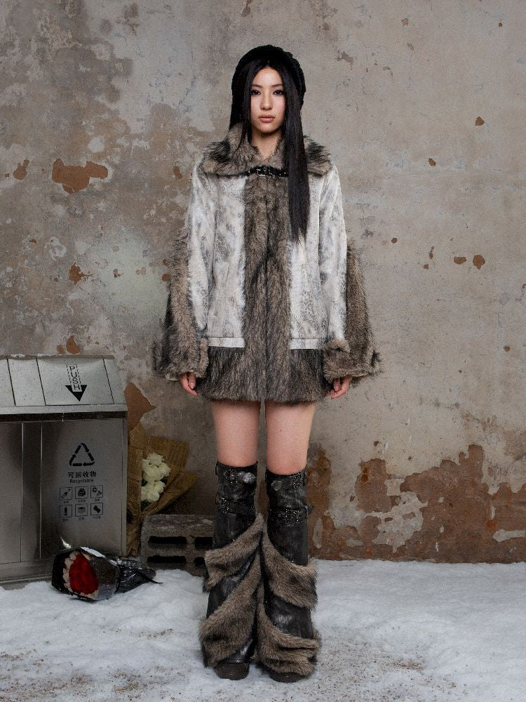 DEERSKIN VELVET FUR COAT [S0000010491]