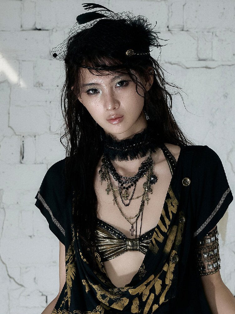 Court Pleated Lace Silk Scarf Waist【s0000016997】