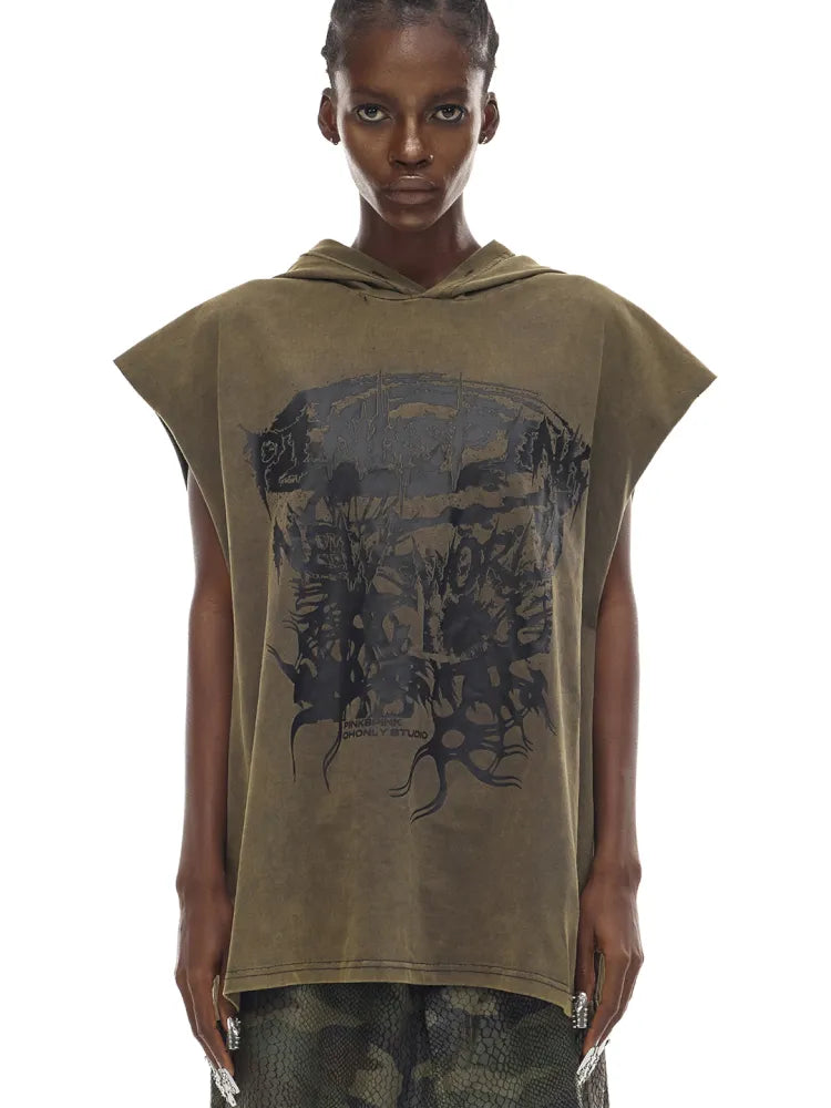 Wasteland Unisex Sleeveless Hoodie【s0000014019】