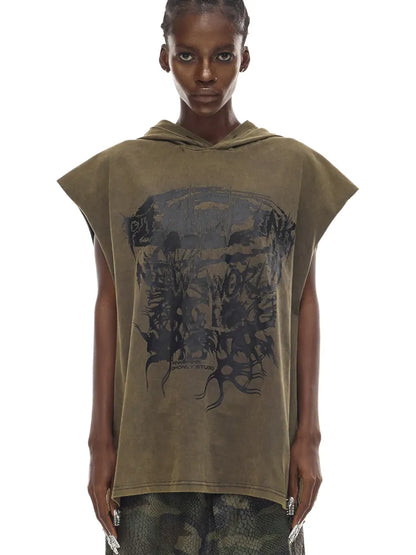 Wasteland Unisex Sleeveless Hoodie【s0000014019】