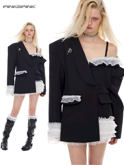 Sexy silhouette punk ballet suit【s0000012983】