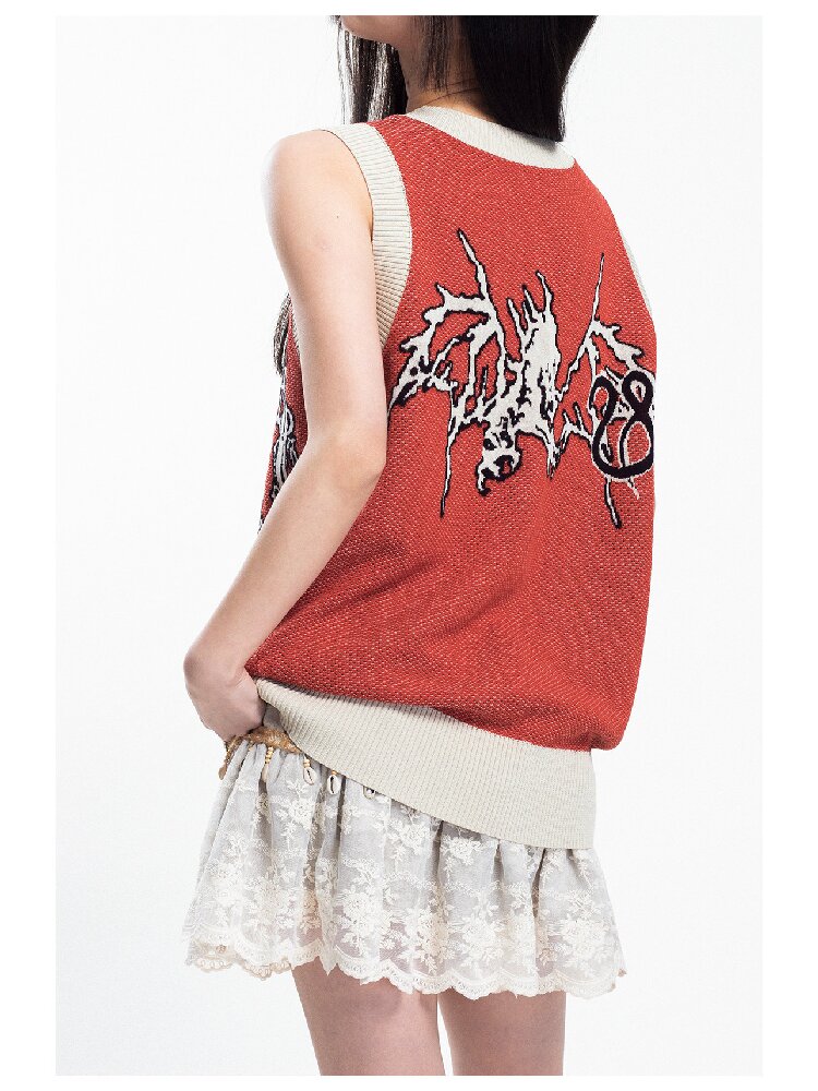 Retro Queens Dragon Jacquard Vest【s0000018045】