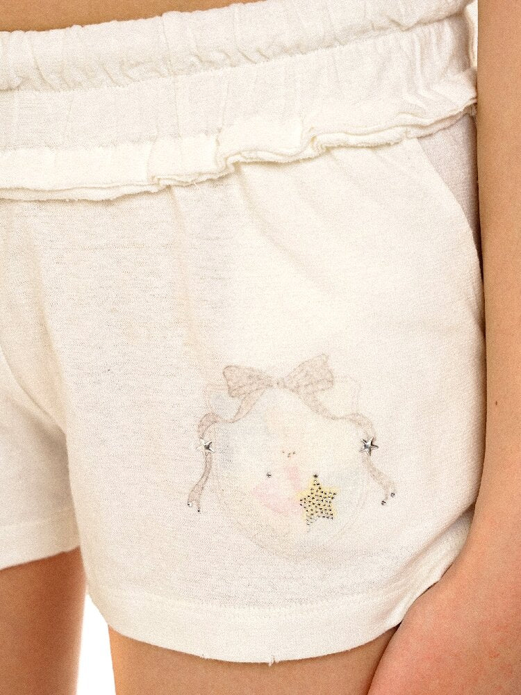 Rabbit Badge Cardigan Shorts Set【s0000017412】