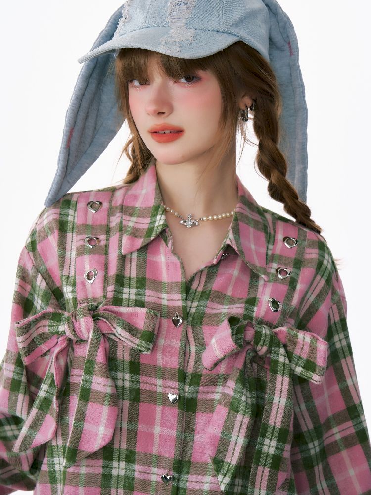 Loose Plaid Shirt Jacket【s0000012218】
