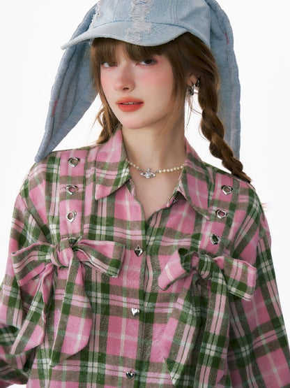 Loose Plaid Shirt Jacket【s0000012218】