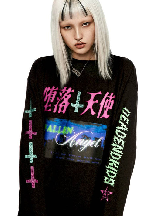 American retro subculture punk long-sleeved sweatshirt【s0000014379】