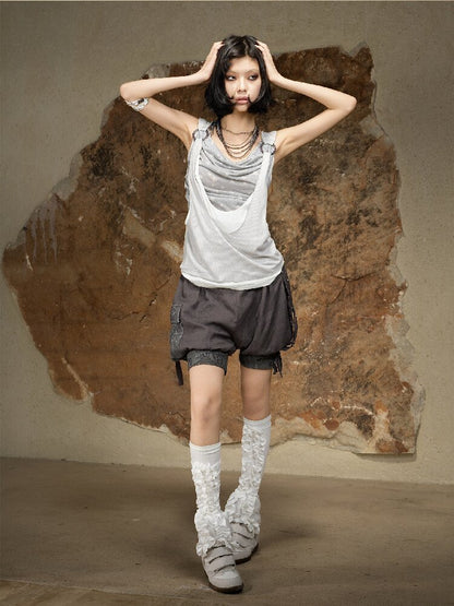 Original Irregular Sleeveless Vest Top【s0000016882】