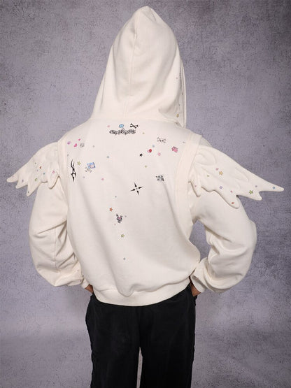 Faux Two Piece Angel Sweatshirt【s0000019147】