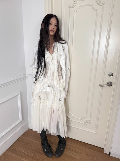 Tulle Pleated Tiered Layered Skirt【s0000013907】